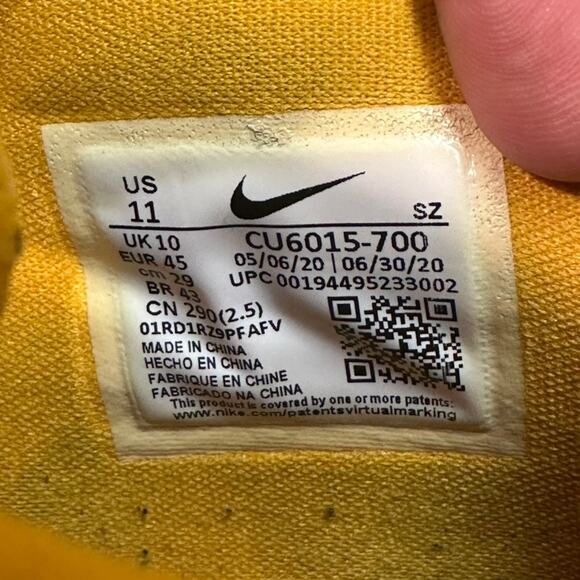 WORN 2x Nike Air Rubber Dunk x Off-White "University Gold" Virgil Abloh 2020 11 - Picture 11 of 12